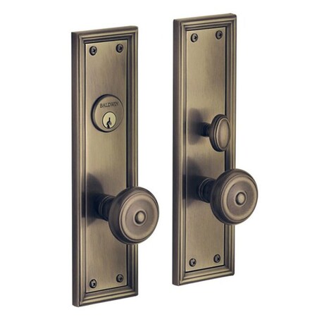 Baldwin Double Cylinder Entry Handlesets Antique Brass 6547.050.DBLC